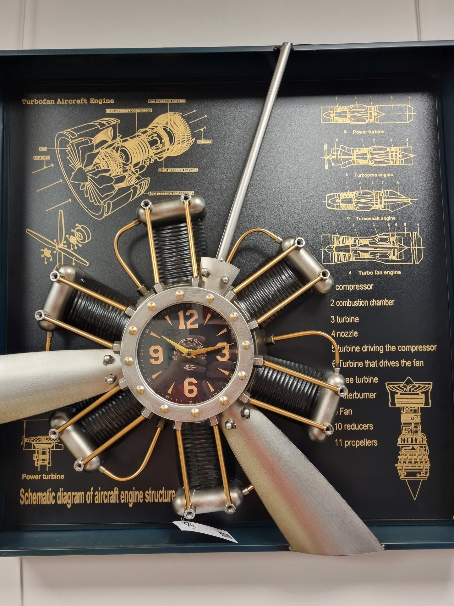 Horloge cadre hélice avion Sculpture métal (Copie) CADRAVEN