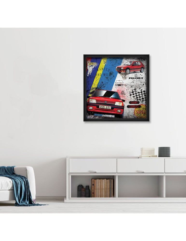 Cadre “205 GTI 1.9” – Rubix | Cadraven | Art Automobile Vintage Français