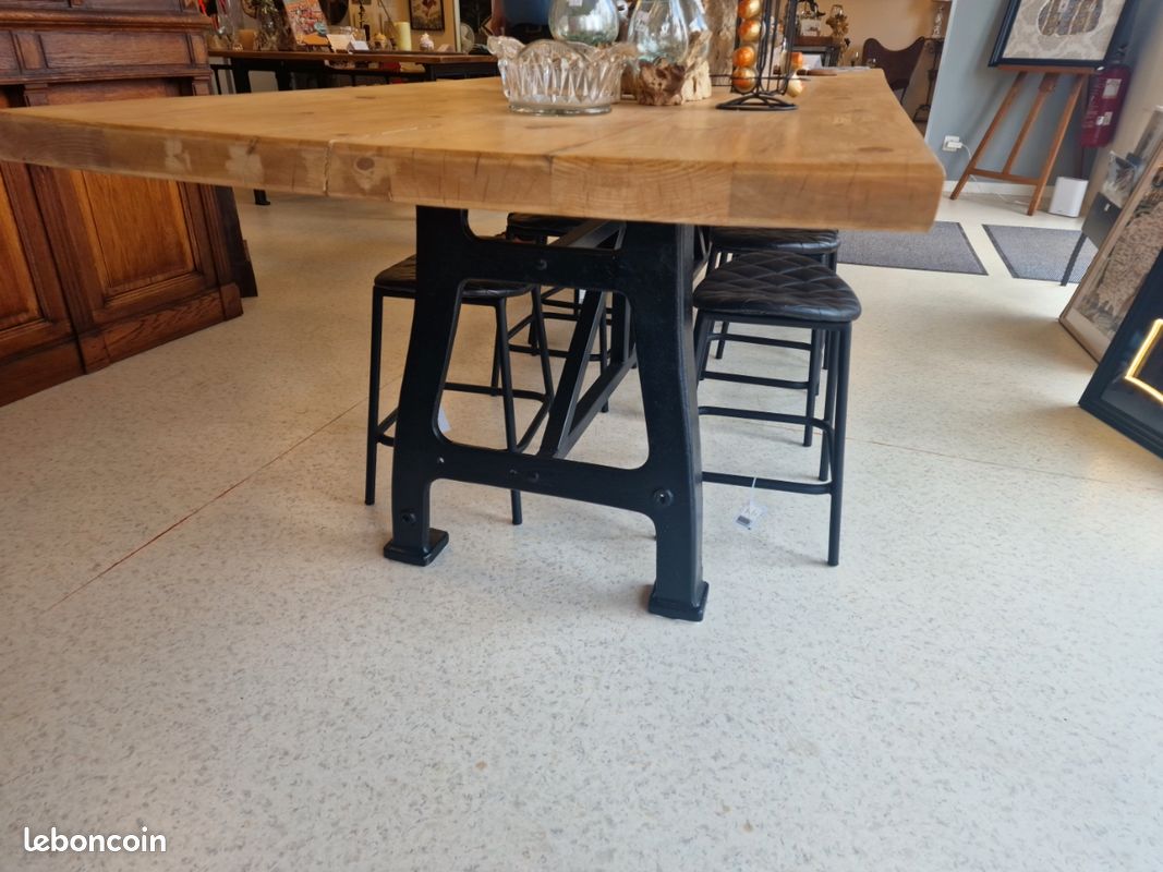 Table industrielle 298 x 99 cm – Pièce unique artisanale Vintagedison