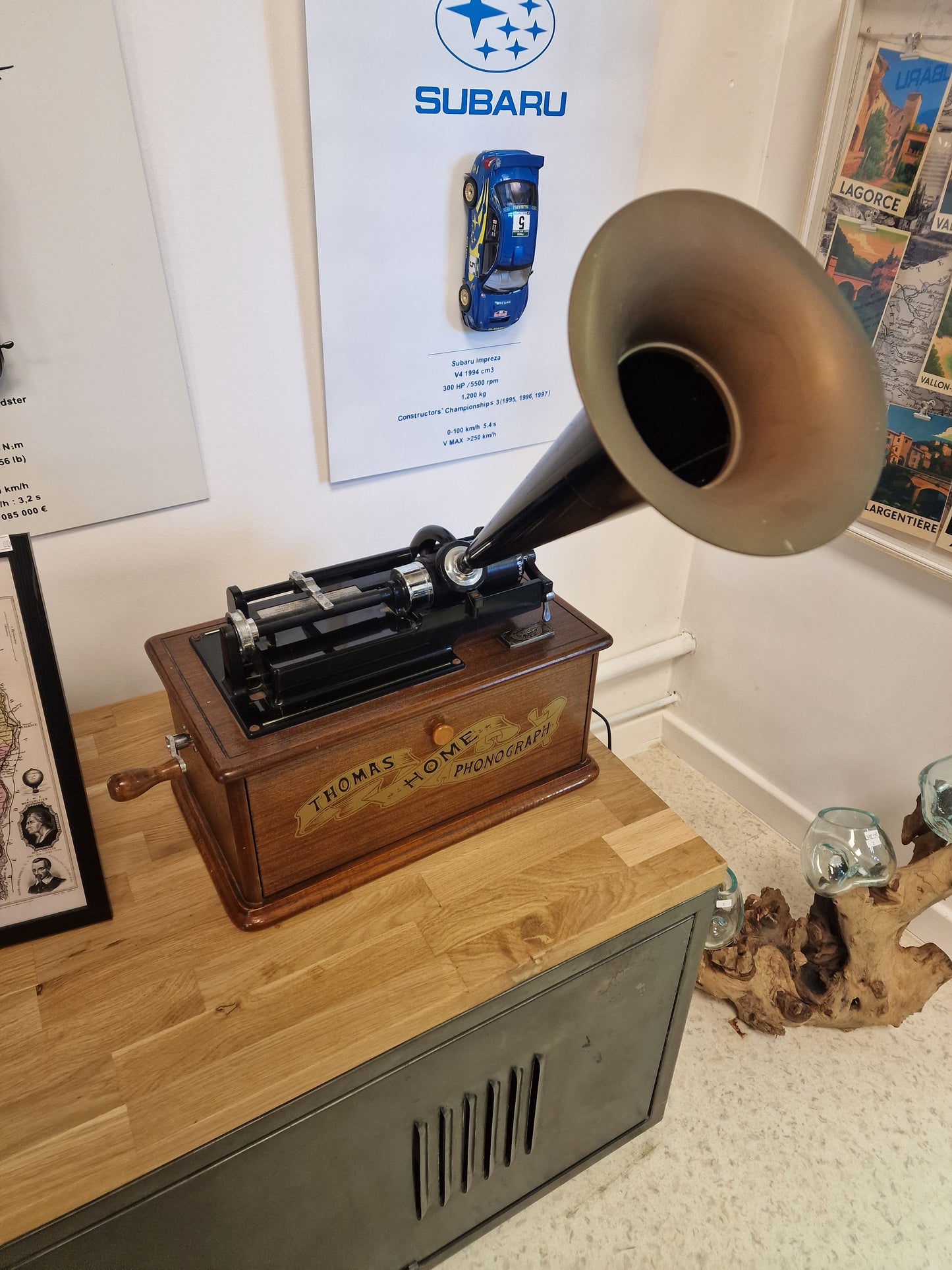 Enceinte Bluetooth ancienne radio Spirit of St. Louis – Style Phonographe Vintage | Fabriquée en Ardèche
