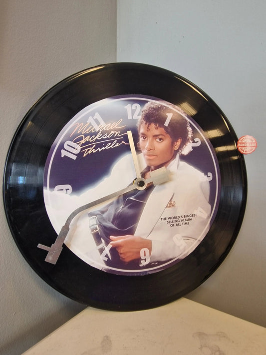 Horloge vinyle Michael Jackson – album Thriller transformé en horloge design vintage (30 cm) Vintagedison