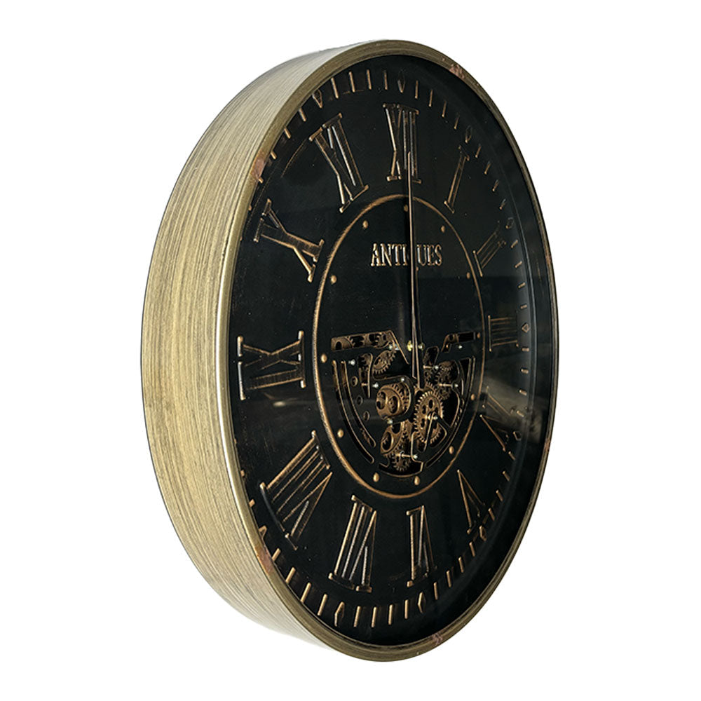 Horloge à engrenages avec verre Ø 60 cm CADRAVEN
