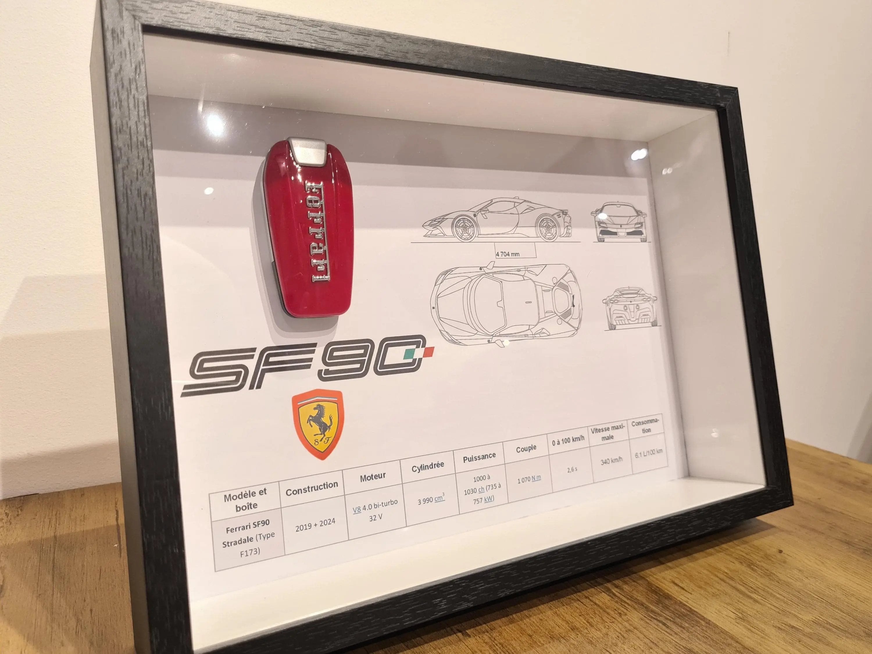 Cadre De Plaque Pour Clé Ferrari 458, Neuf Sous Emballage