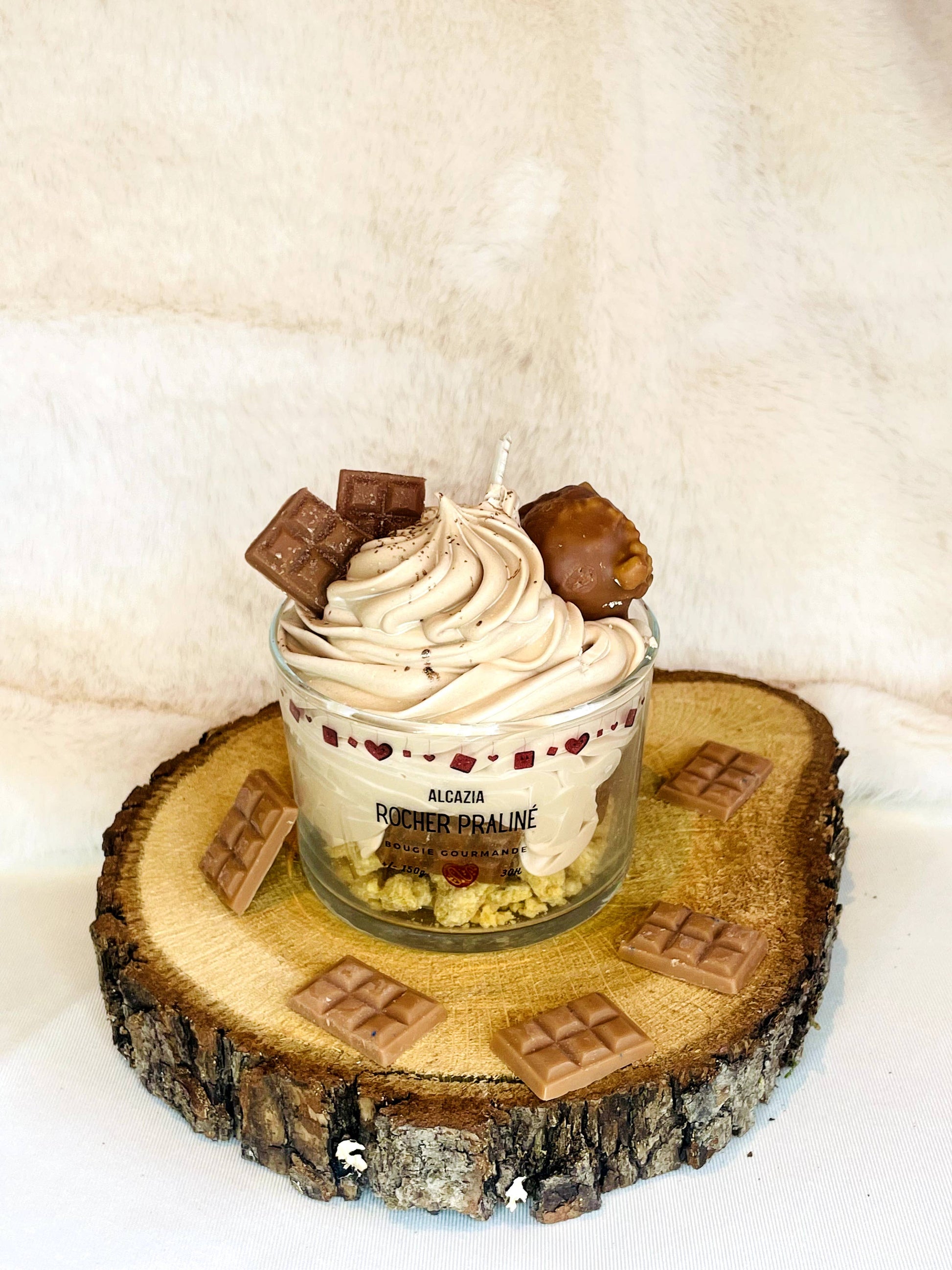 Bougie gourmande - Rocher praliné (fête des mères) Alcazia