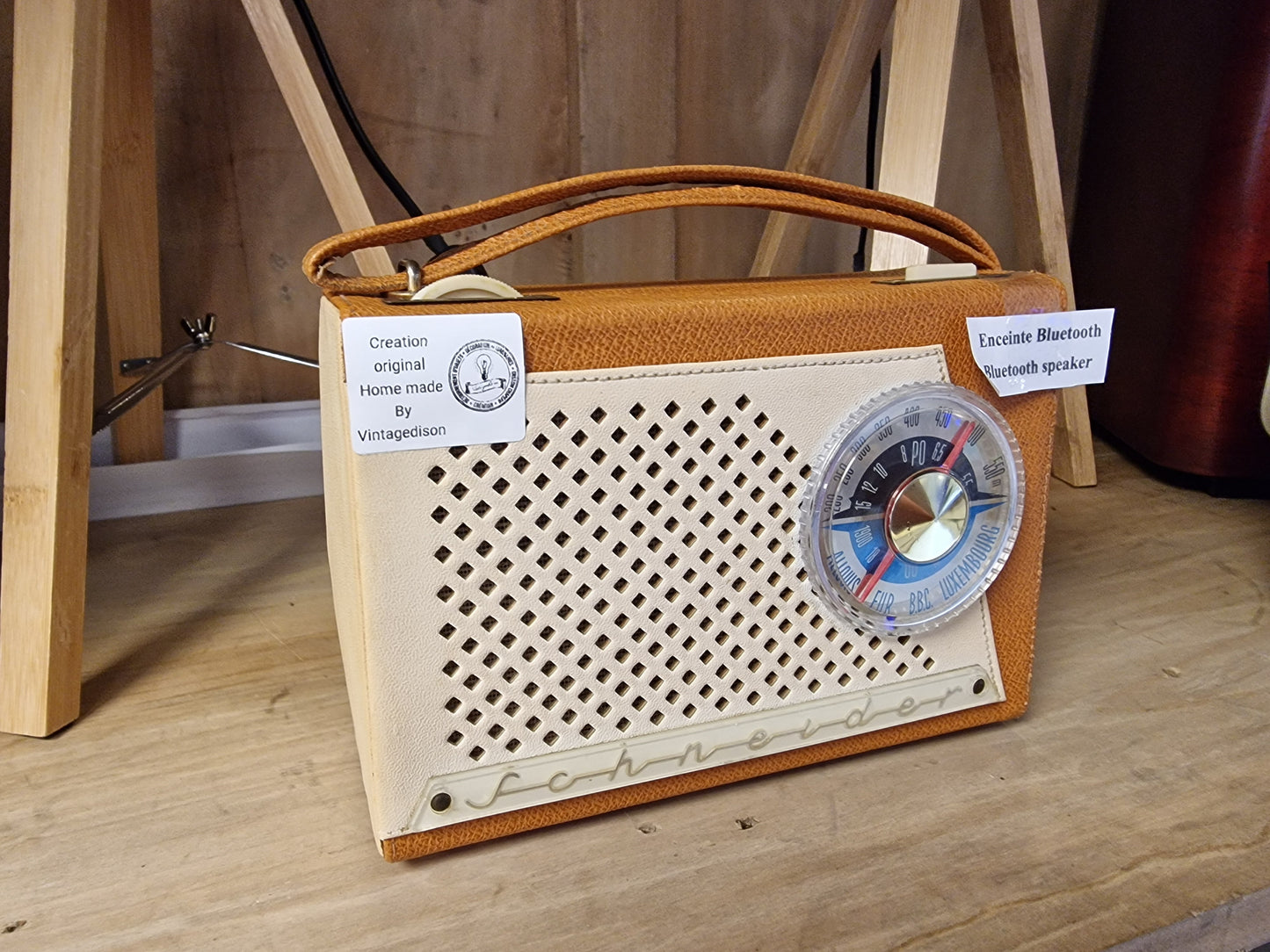 ENCEINTE BLUETOOTH vintage schneider Vintagedison