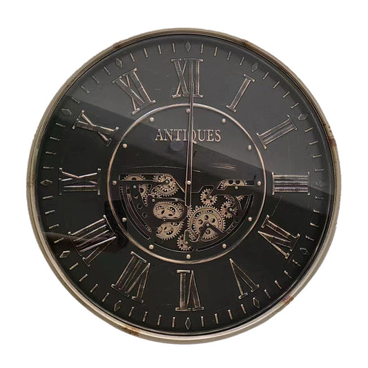 Horloge à engrenages avec verre Ø 60 cm CADRAVEN