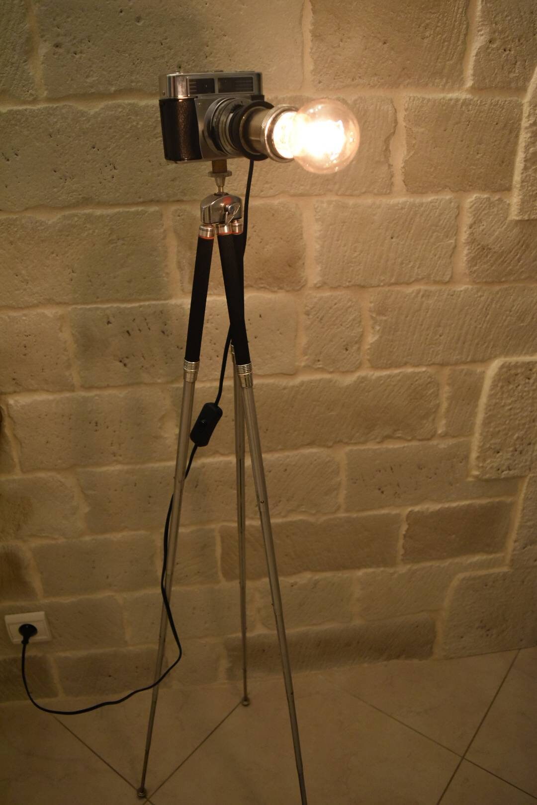 Lampe appareil photo Contessa Lke trépied télescopique Etsy