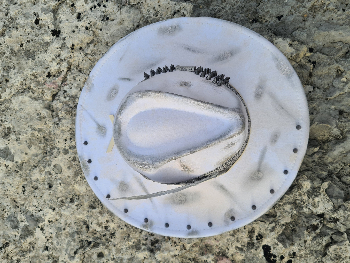 chapeau fedora blanc custom