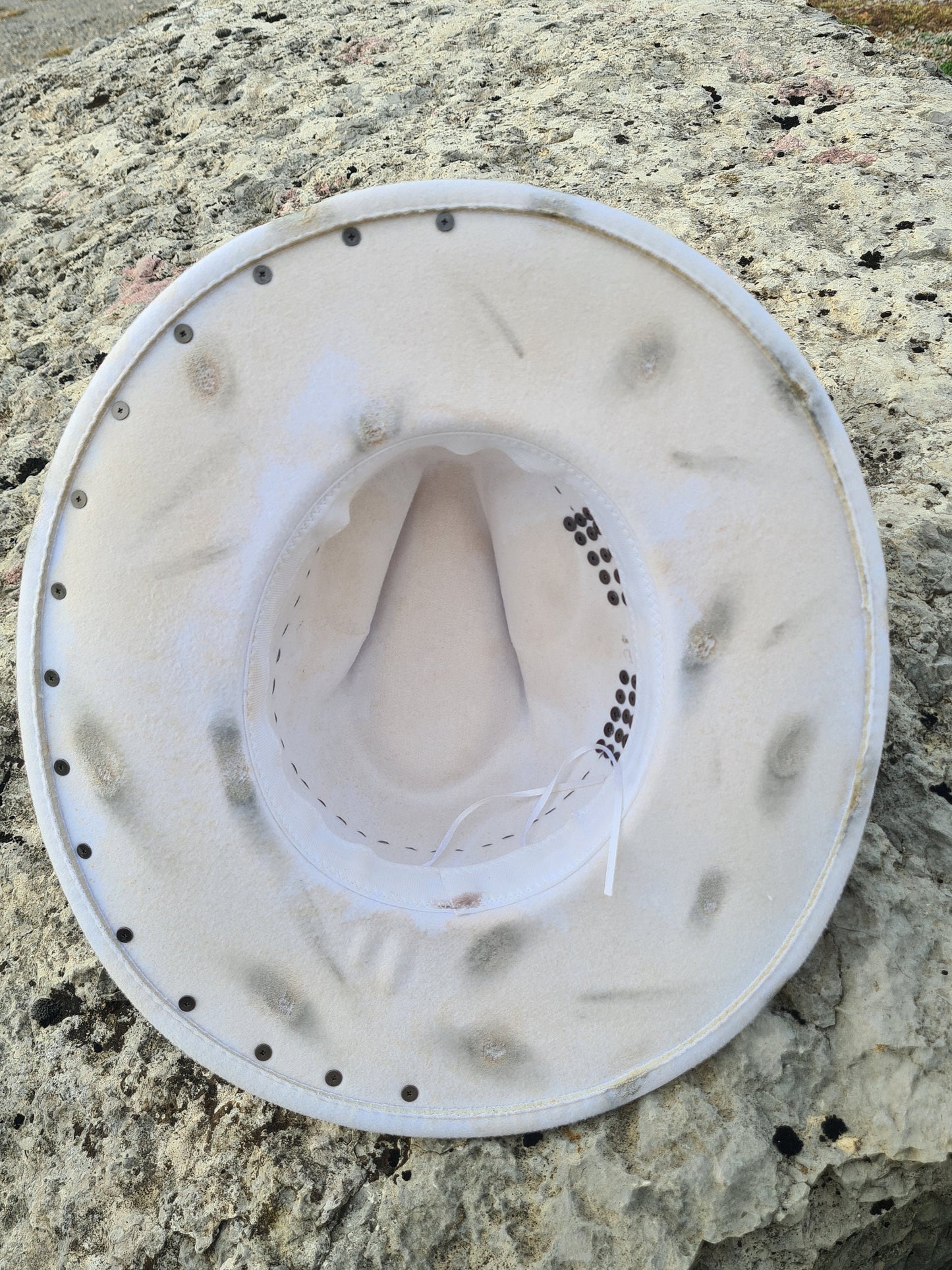 chapeau fedora blanc custom