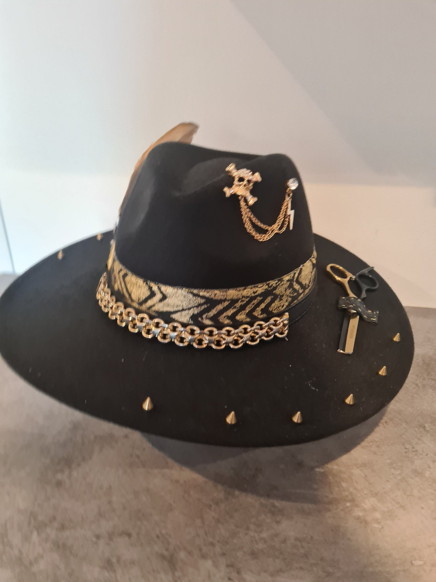 Chapeau fedora noir unisexe barber shop