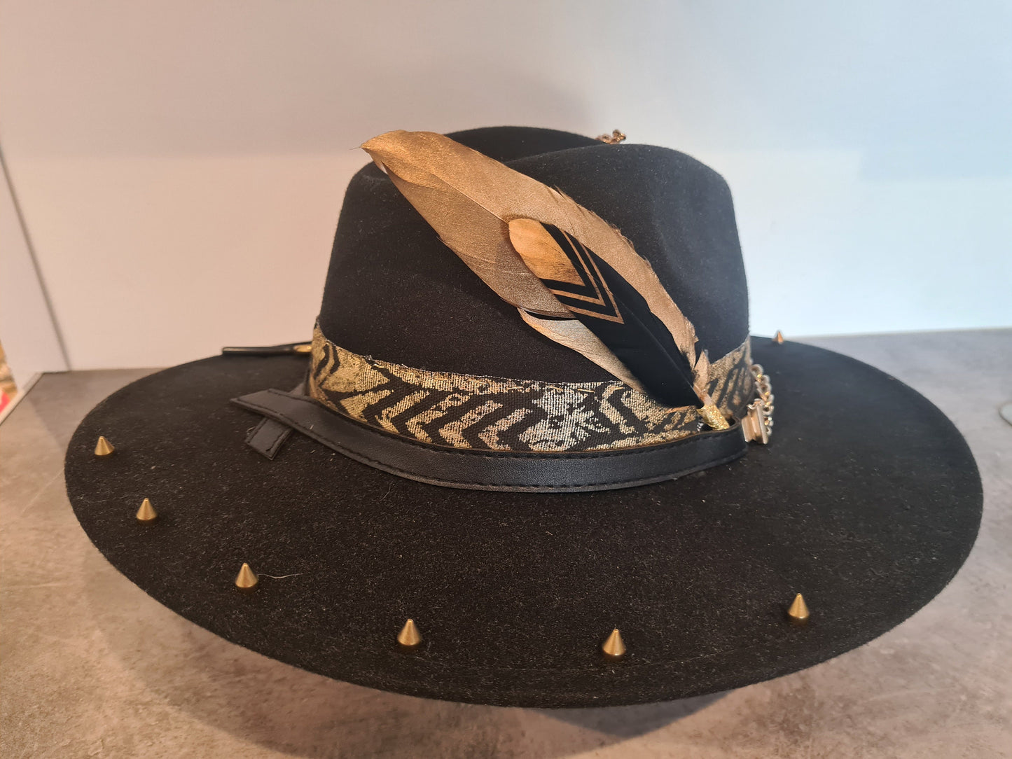 Chapeau fedora noir unisexe barber shop