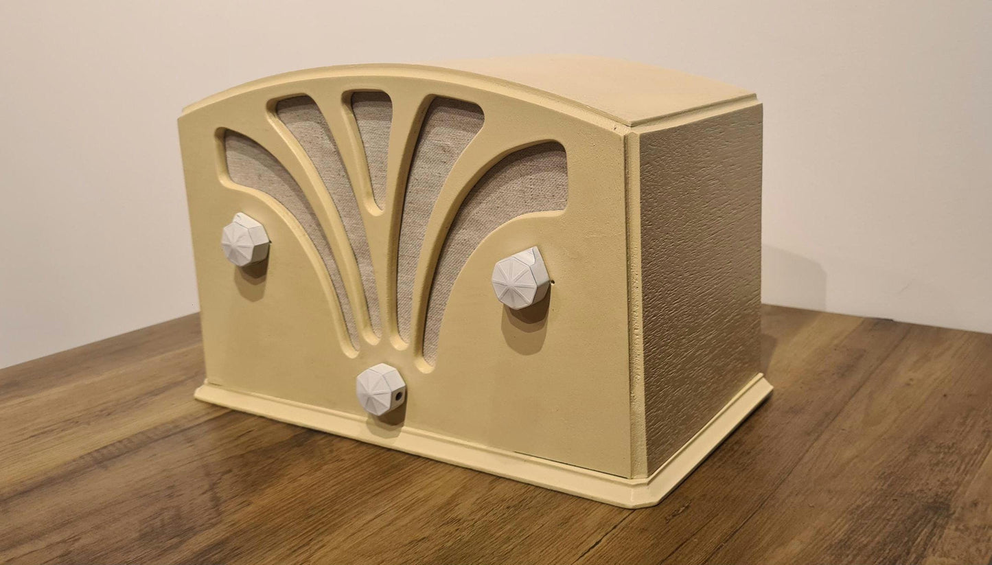 enceinte bluetooth 5.0 vintage dans ancienne radio.