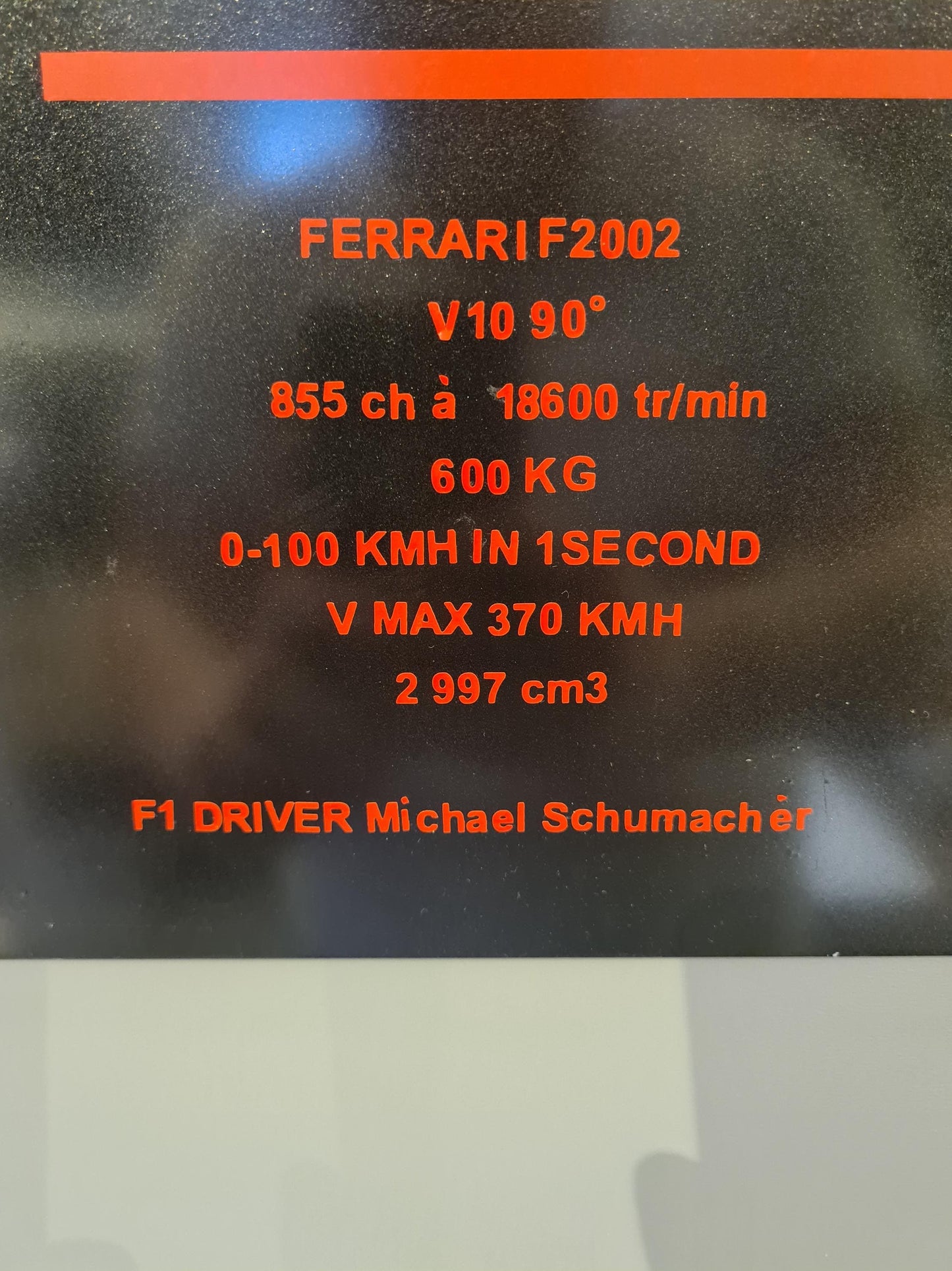 metal wall plaque ferrari F2002