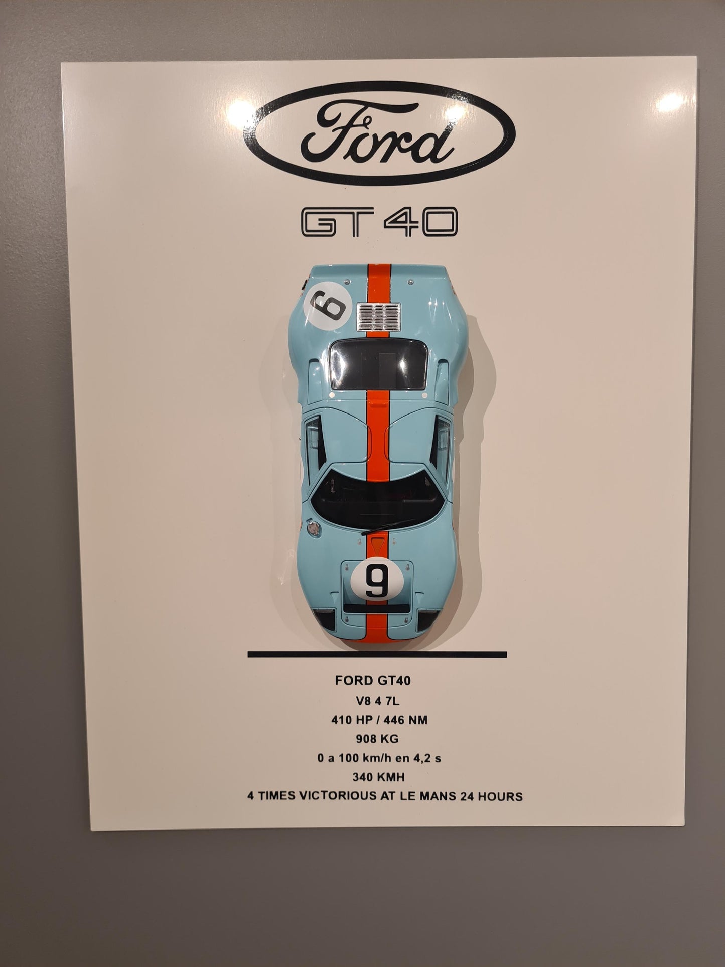 plaque metal murale ford gt40 (Copie) Etsy