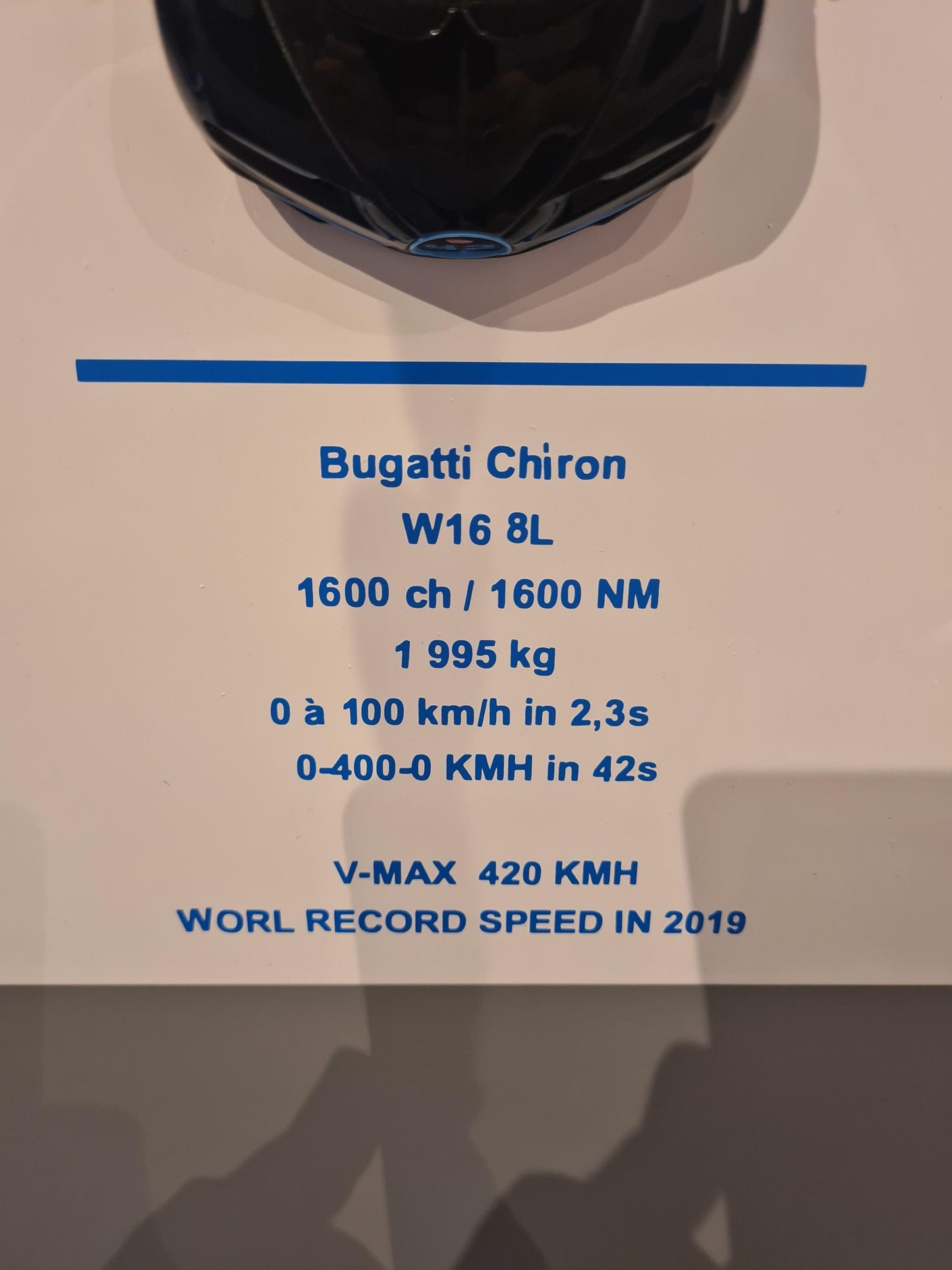 plaque metal murale bugatti chiron