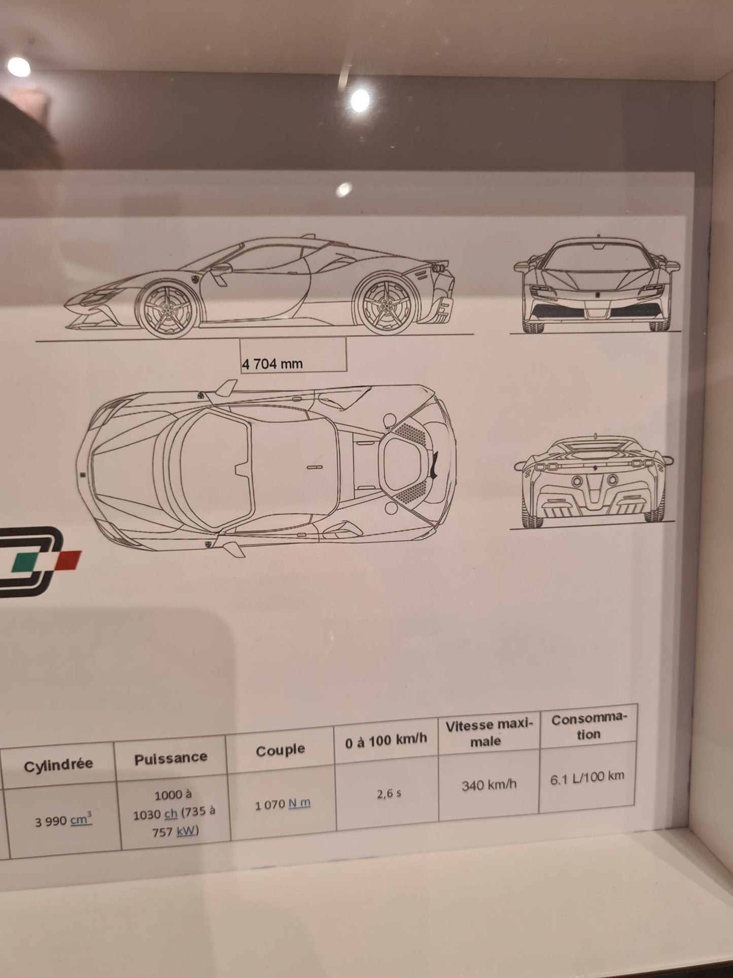 Ferrari SF90 Schlüsselrahmen