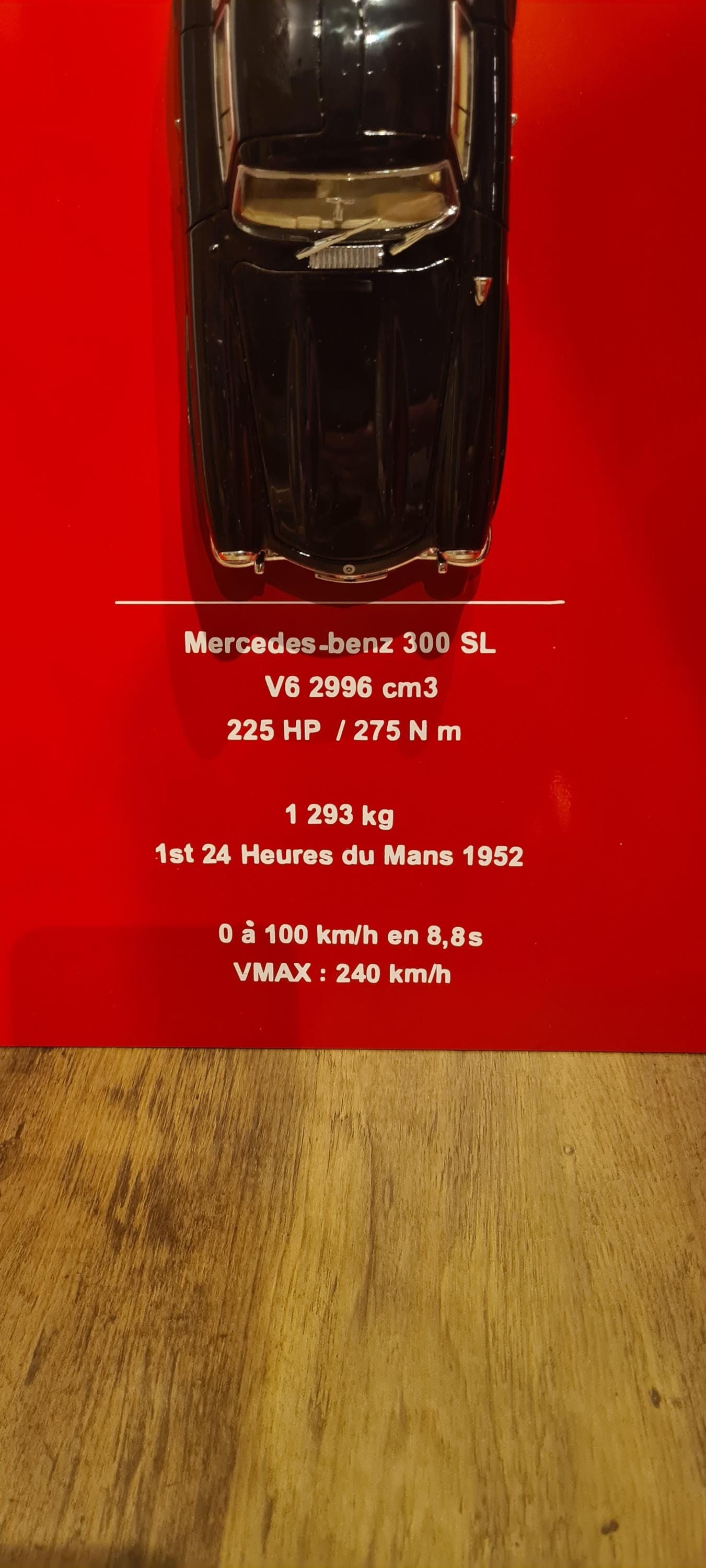 plaque metal murale Mercedes 300 sl