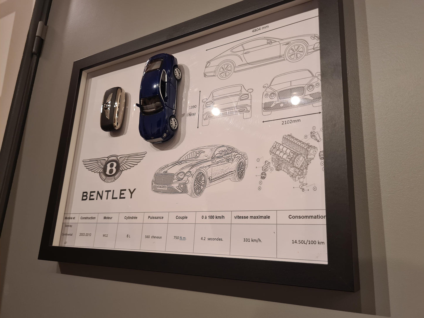 cadre clé bentley