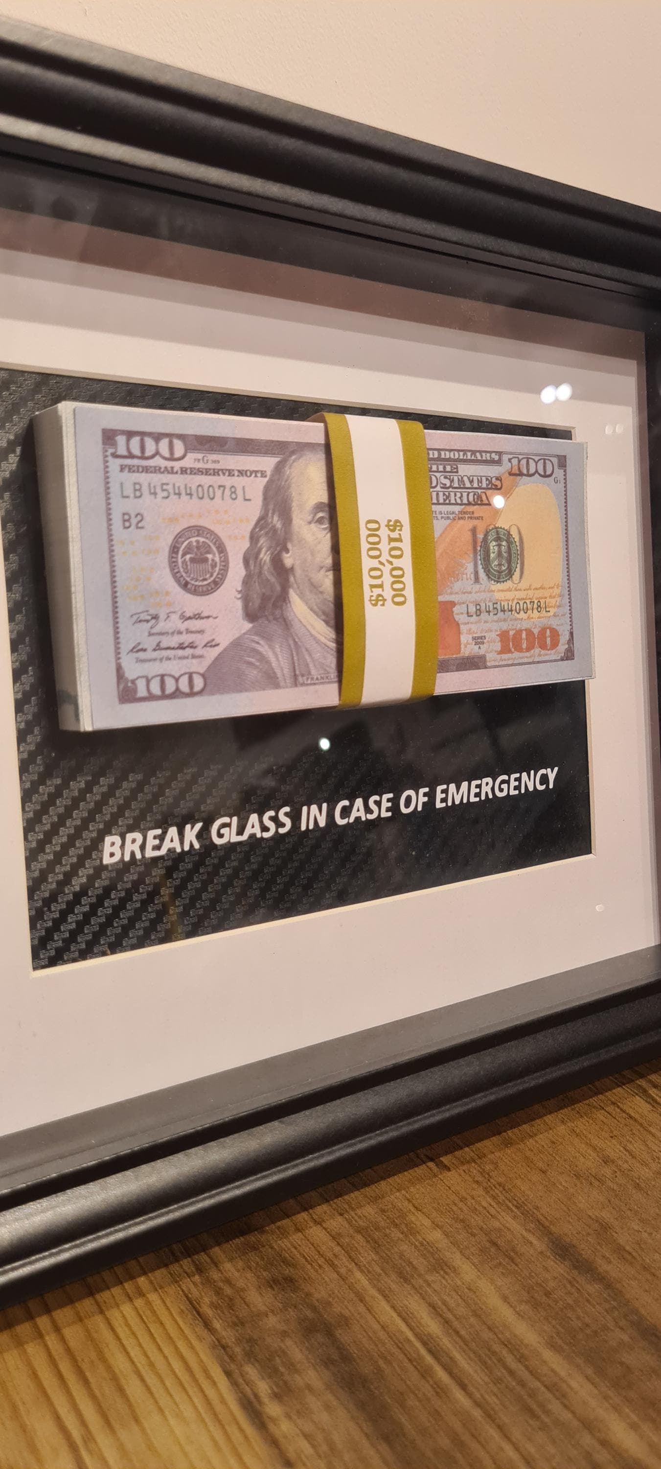 Rahmen für den Notfall Dollar