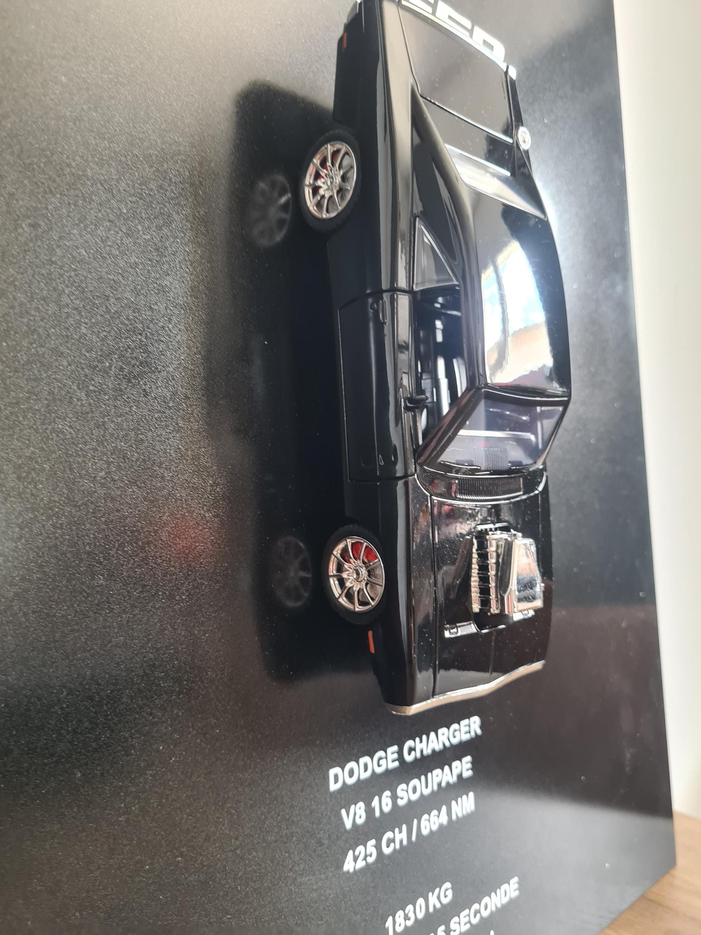 plaque metal murale dodge charger