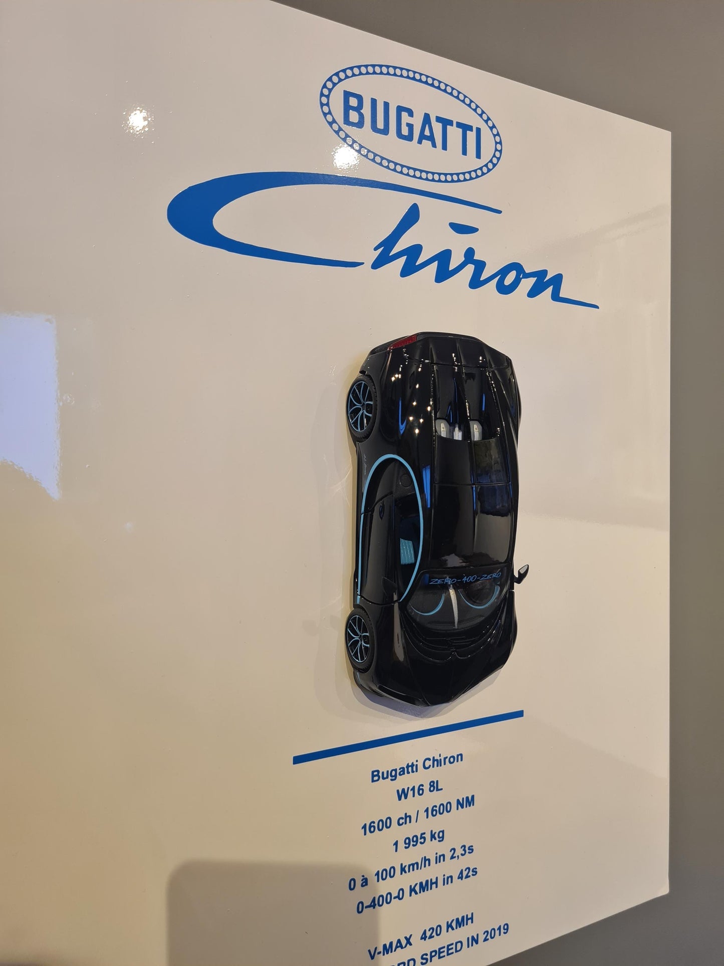plaque metal murale bugatti chiron