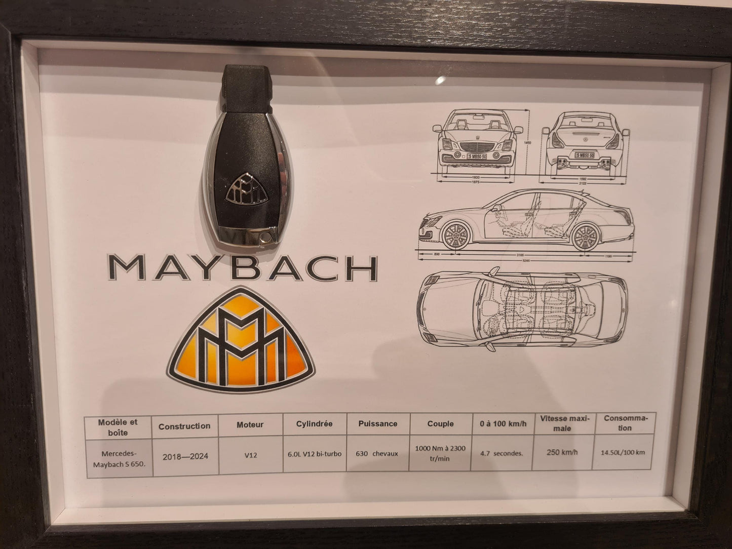 cadre clé maybach S 650