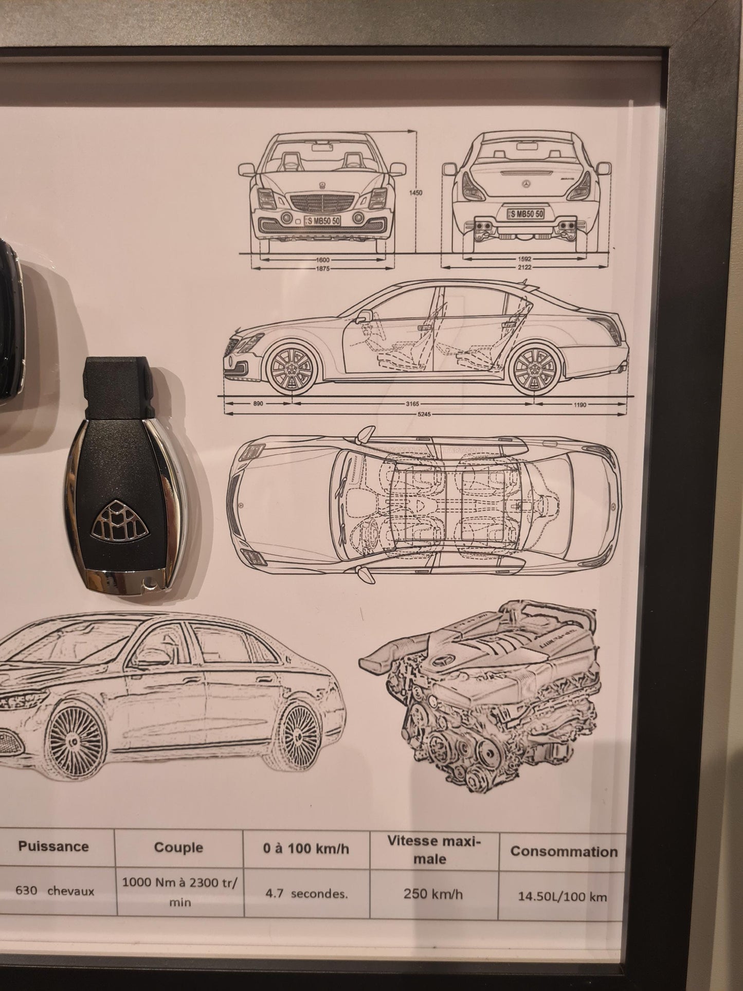 cadre clé maybach S 650