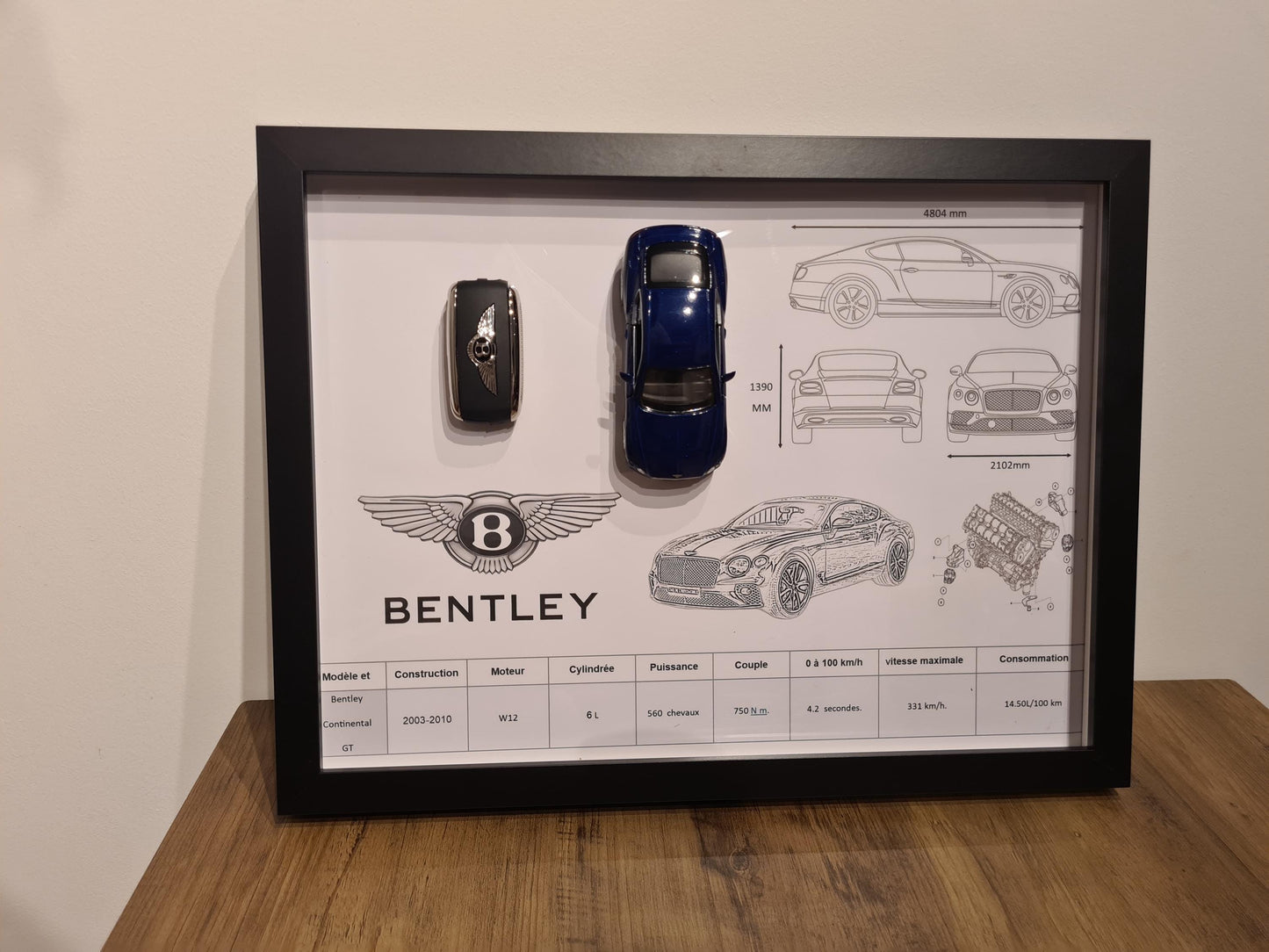 cadre clé bentley
