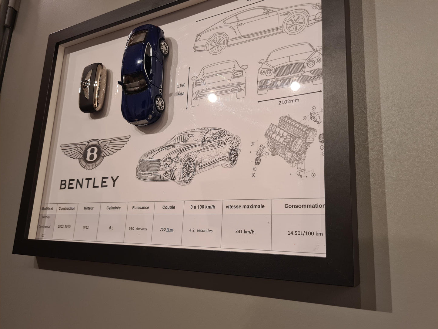 cadre clé bentley