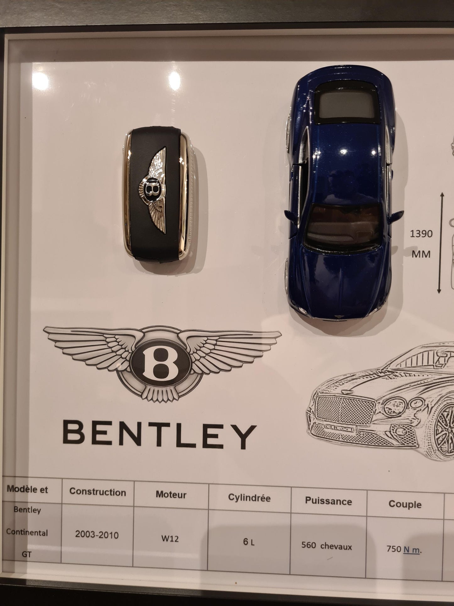 cadre clé bentley