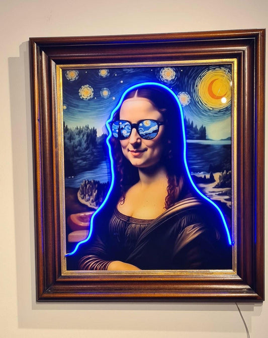 cadre "la nuit de mona lisa" Etsy