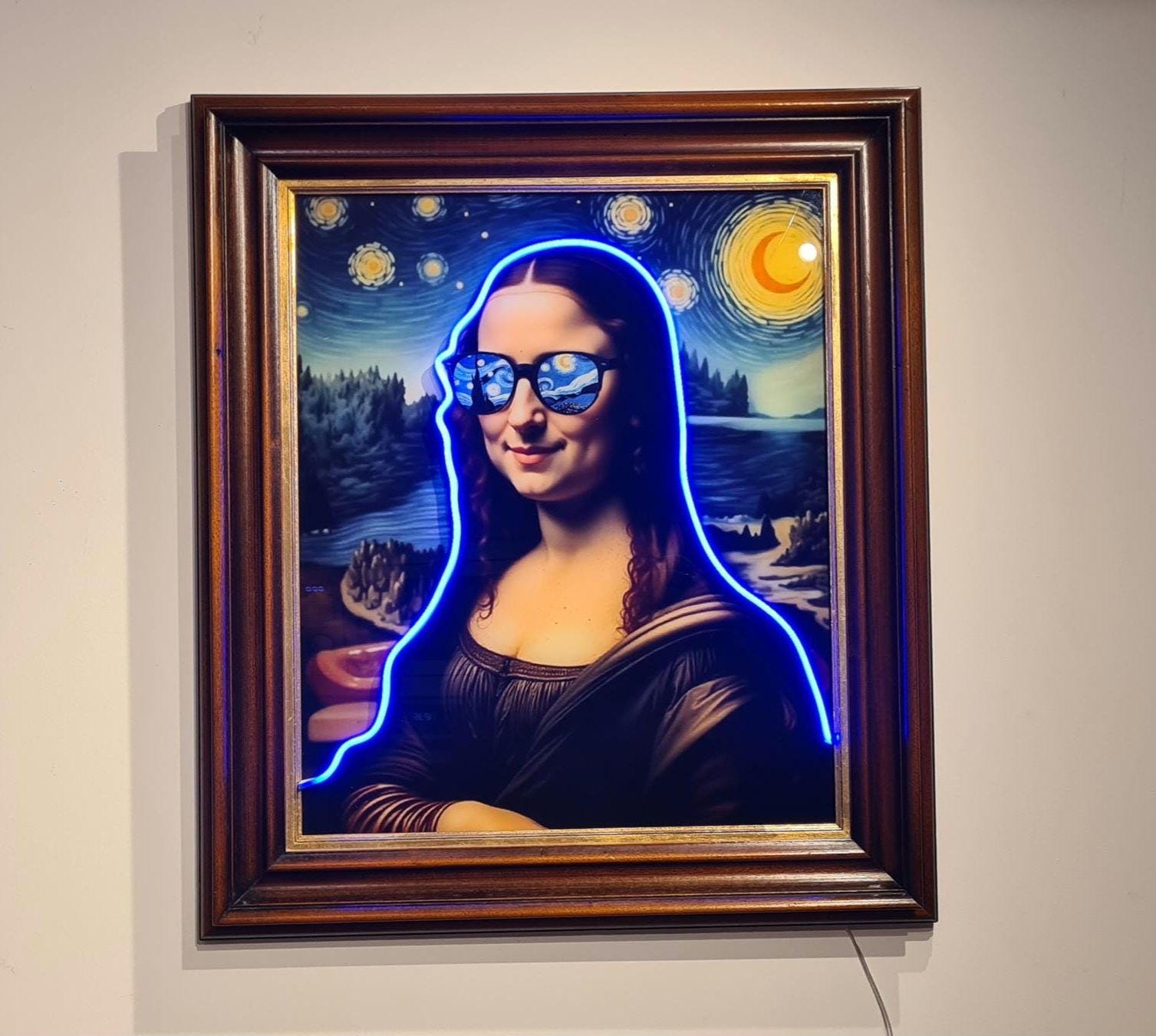 cadre "la nuit de mona lisa" Etsy