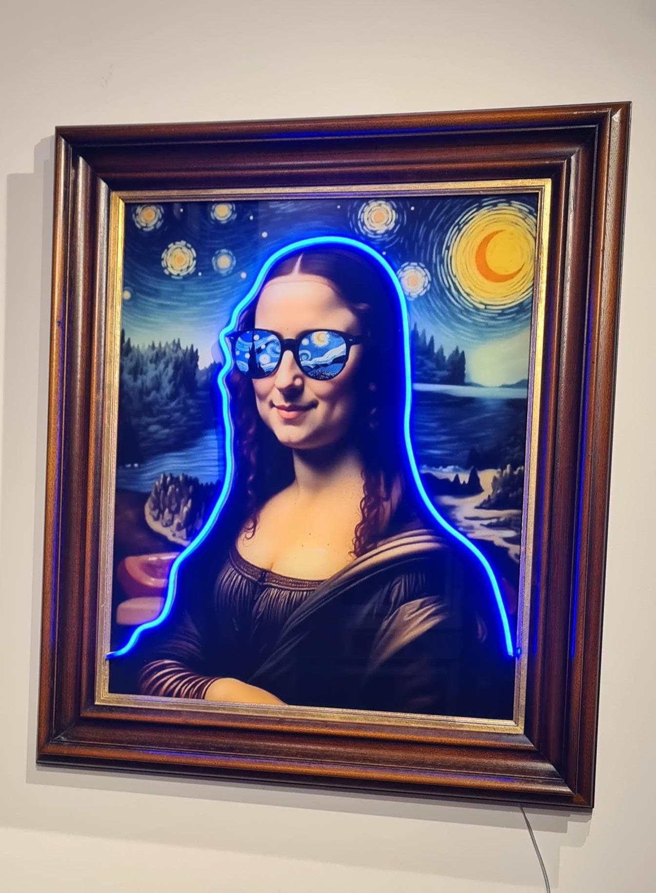 cadre "la nuit de mona lisa" Etsy