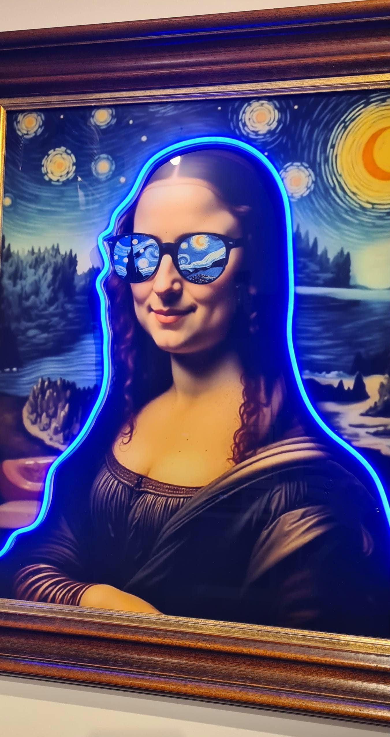 cadre "la nuit de mona lisa" Etsy