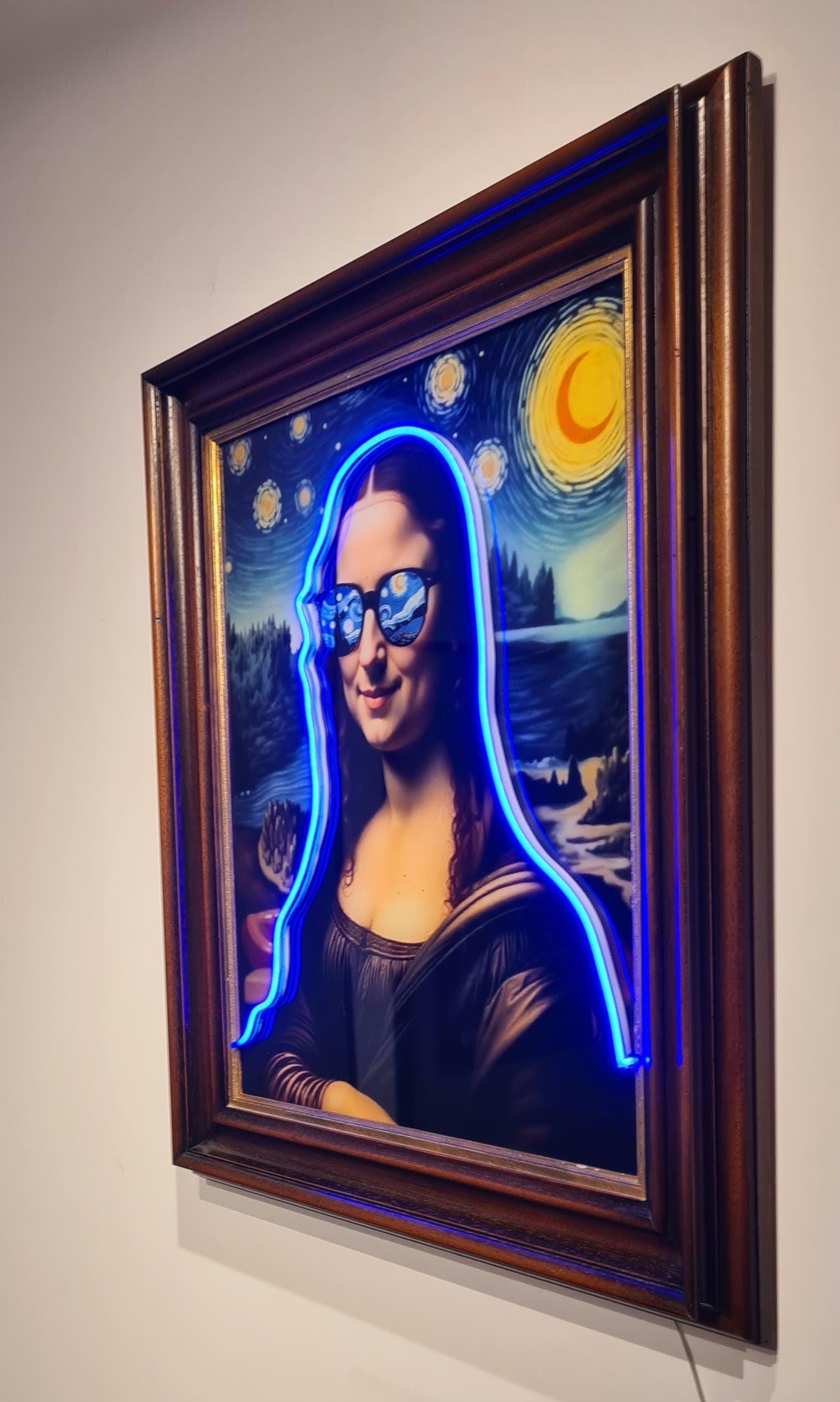 cadre "la nuit de mona lisa" Etsy