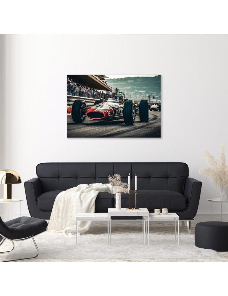 Impression sur Verre – Voiture de Course Vintage | Cadraven | Art Automobile Haute Définition