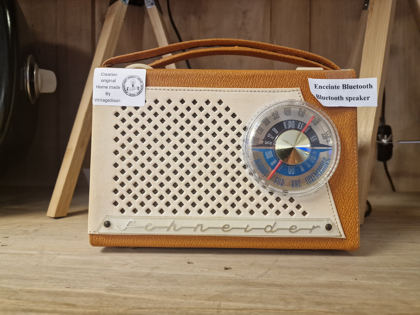 ENCEINTE BLUETOOTH vintage schneider Vintagedison