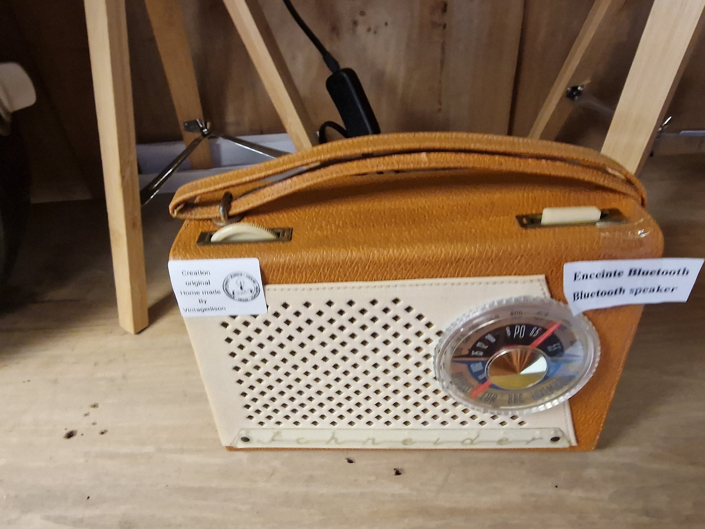 ENCEINTE BLUETOOTH vintage schneider Vintagedison