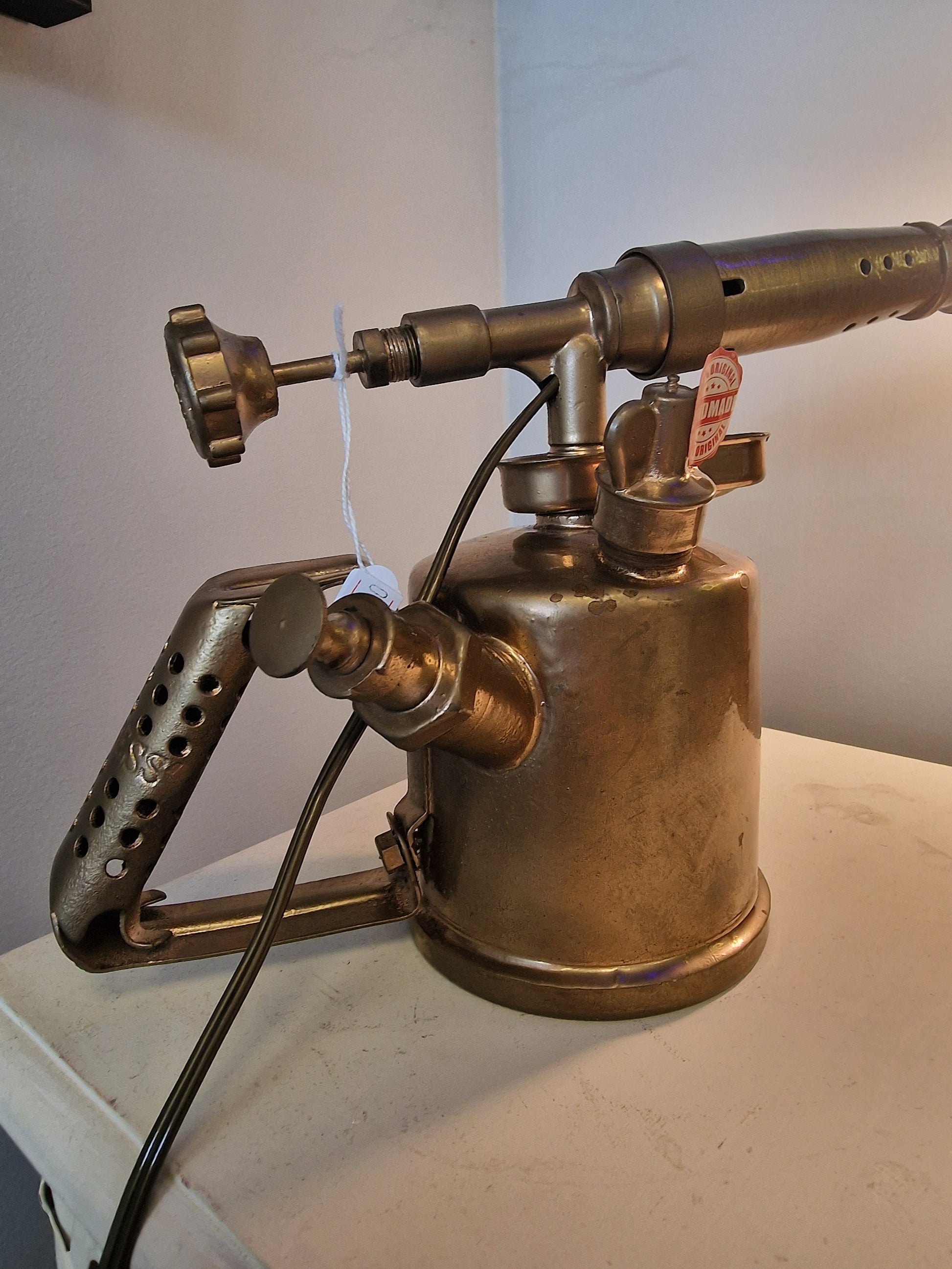 Lampe ancienne lampe à souder – création vintage industrielle upcyclée Vintagedison