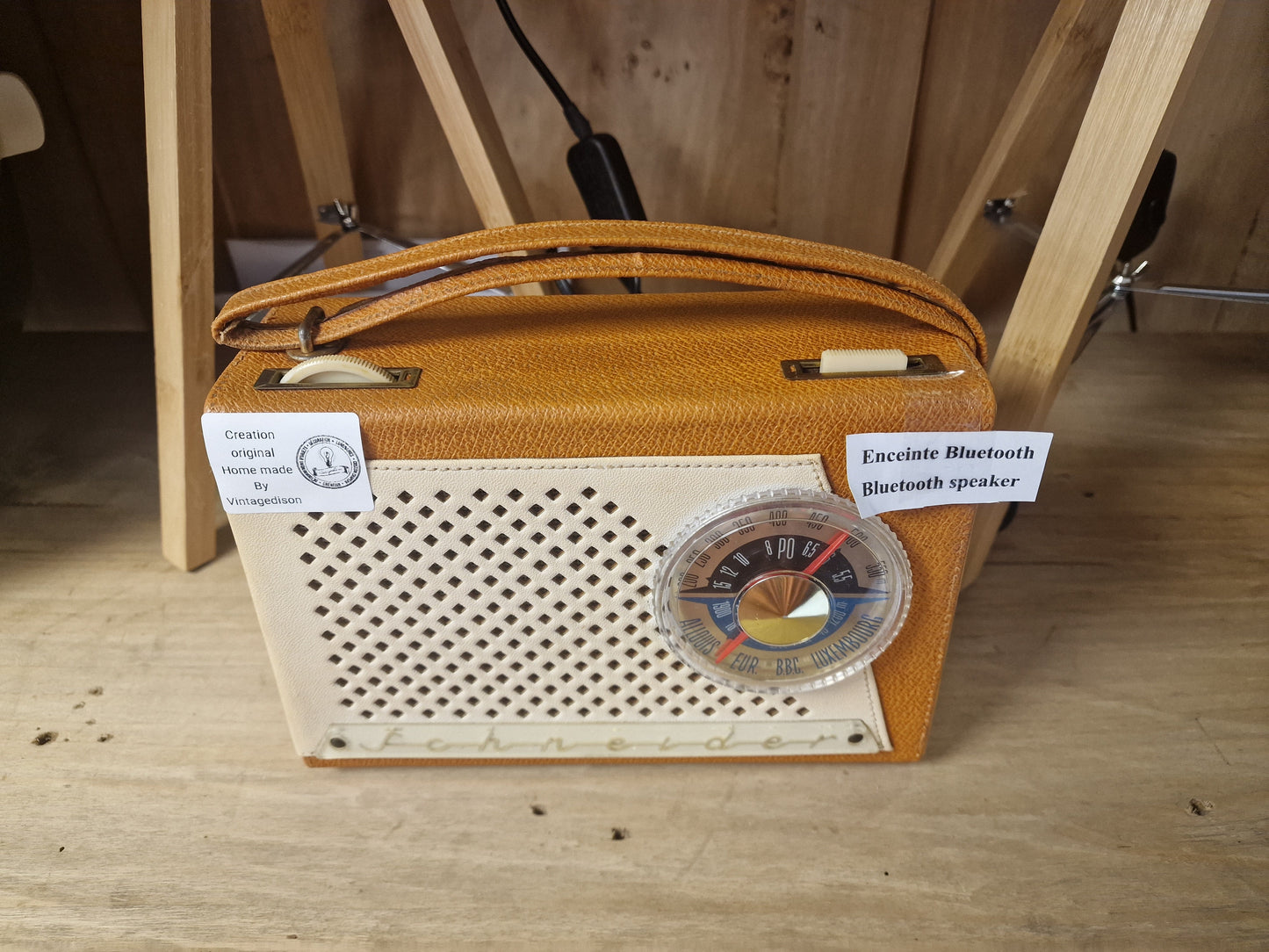 ENCEINTE BLUETOOTH vintage schneider Vintagedison