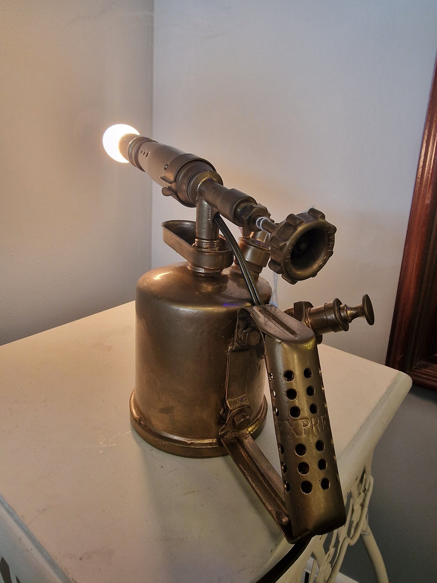 Lampe ancienne lampe à souder – création vintage industrielle upcyclée Vintagedison