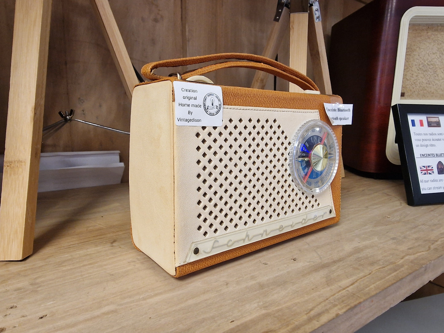 ENCEINTE BLUETOOTH vintage schneider Vintagedison