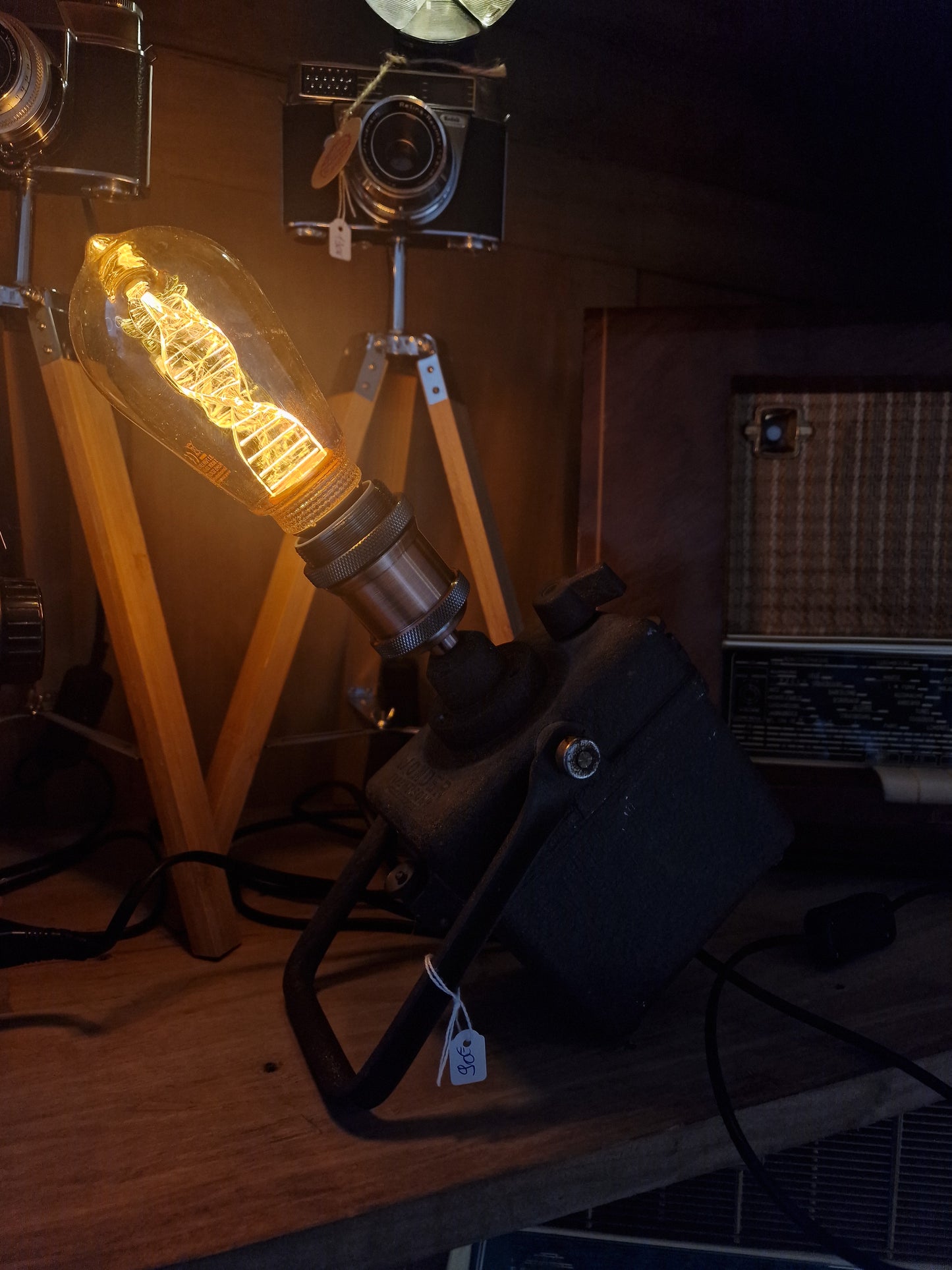 Lampe industrielle sncf vintage "Wonder"2 – Création artisanale unique