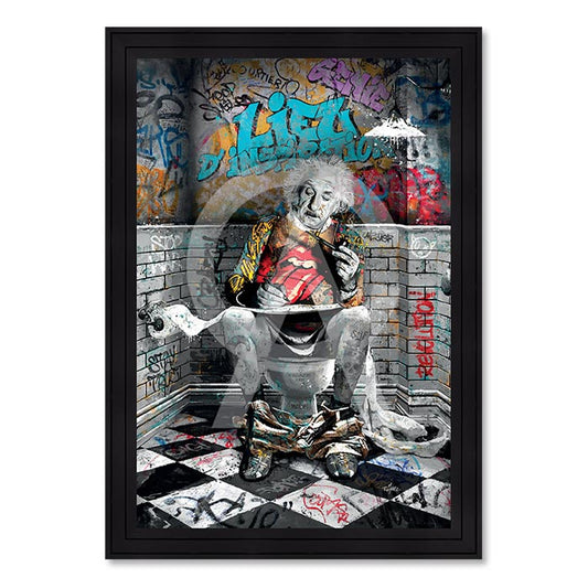 Cadre Albert Einstein WC – Romaric CADRAVEN