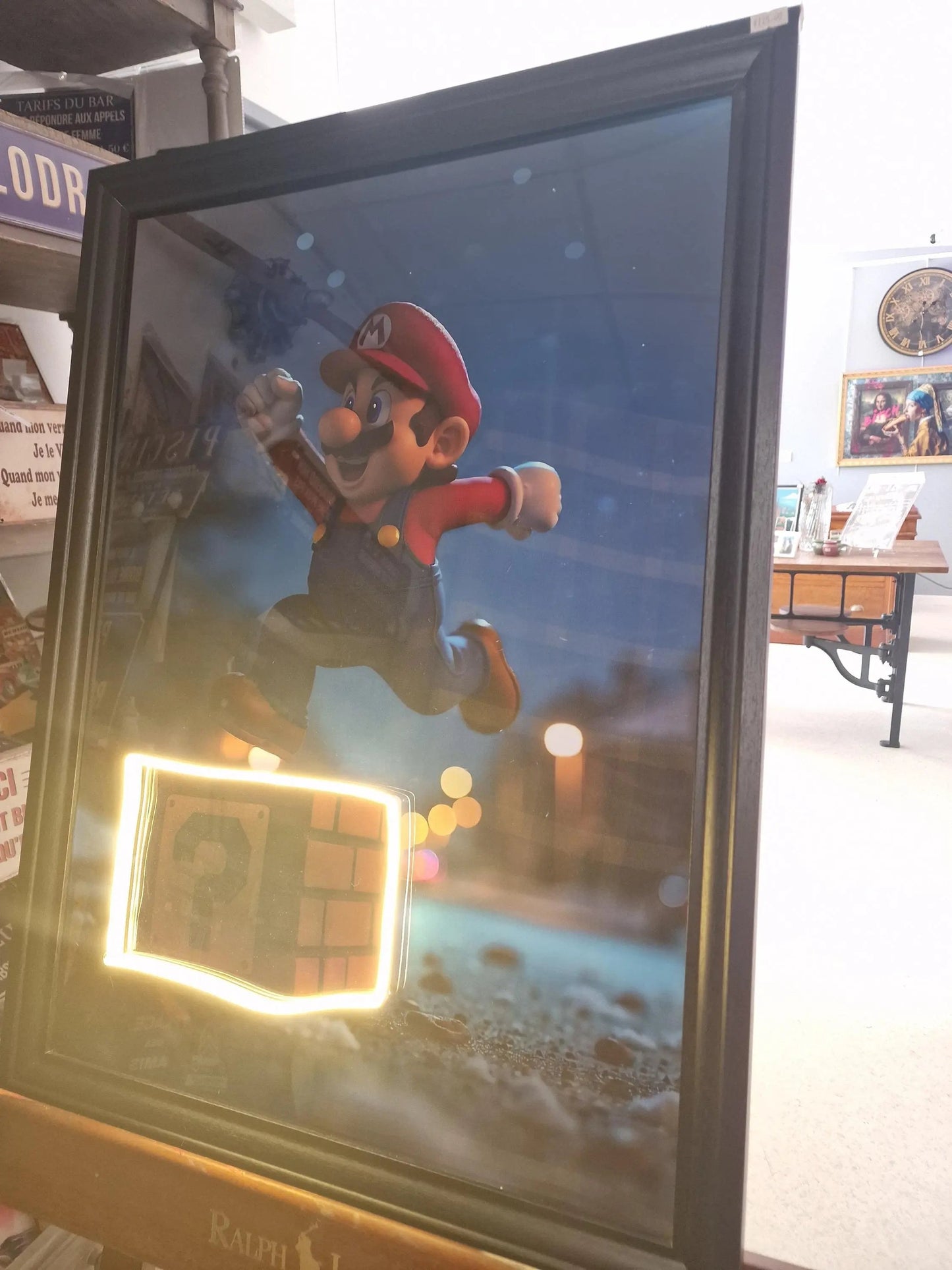 tableaux led super mario jumping bye night Etsy