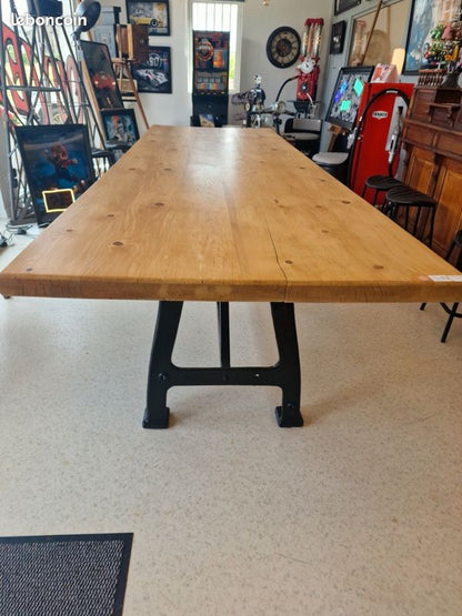 Table industrielle 298 x 99 cm – Pièce unique artisanale Vintagedison