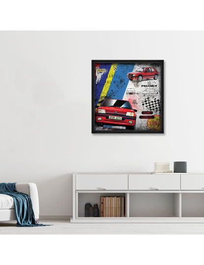 Cadre “205 GTI 1.9” – Rubix | Cadraven | Art Automobile Vintage Français