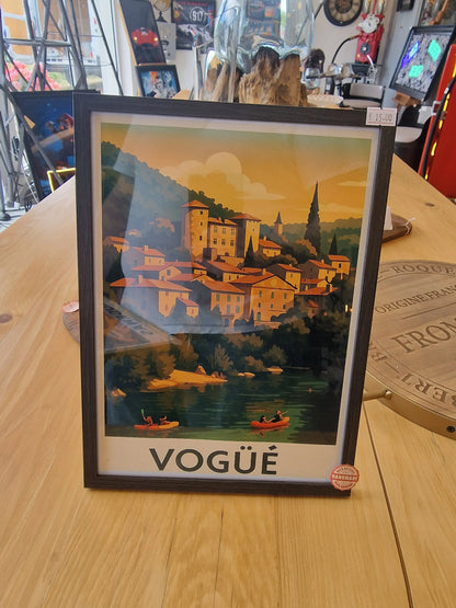 Affiche rétro Ardèche VOGÜé encadré Vintagedison