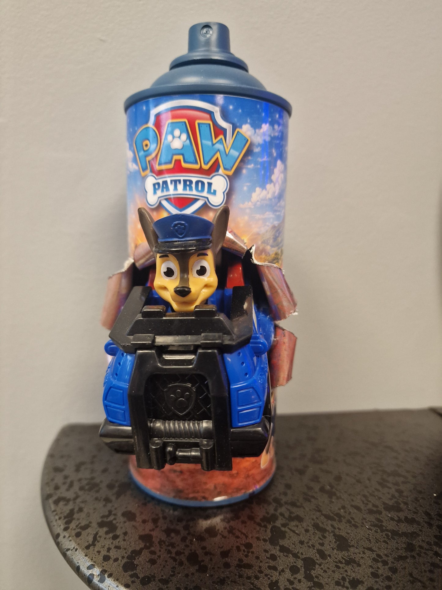 Bombe de peinture custom pat patrouille – Figurine chase pop culture artisanale