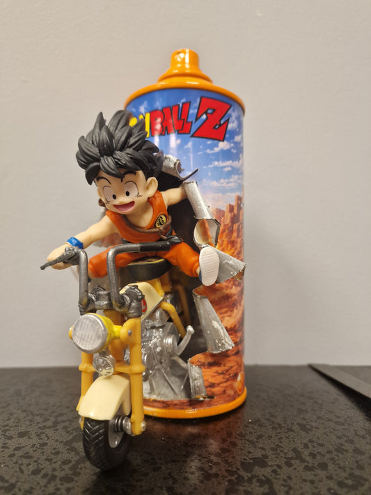 Bombe de peinture custom dragon ball z – Figurine little sangoku pop culture artisanale